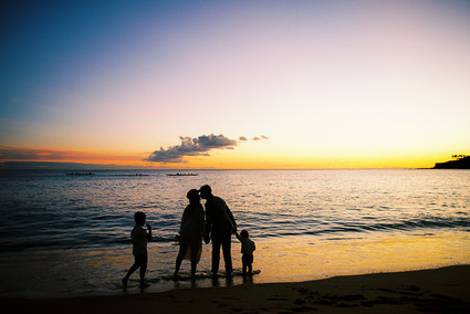 Sunset wedding portraits