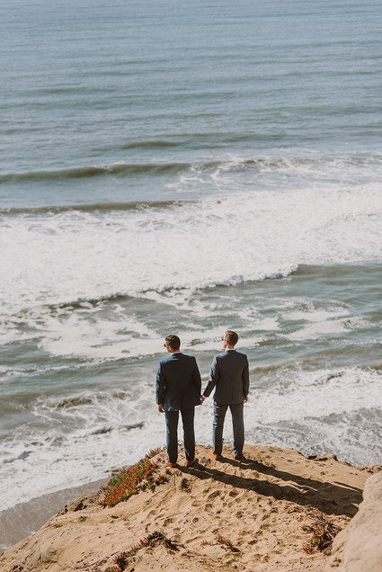 Modern same sex wedding at Foreign Cinema in San Francisco