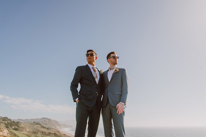 Modern same sex wedding at Foreign Cinema in San Francisco