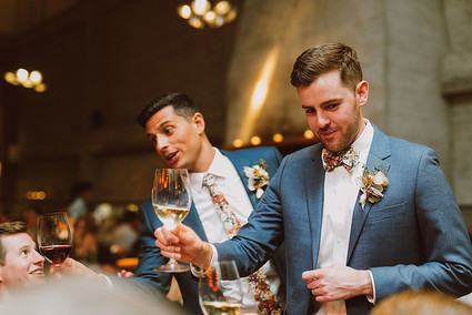 Modern same sex wedding at Foreign Cinema in San Francisco