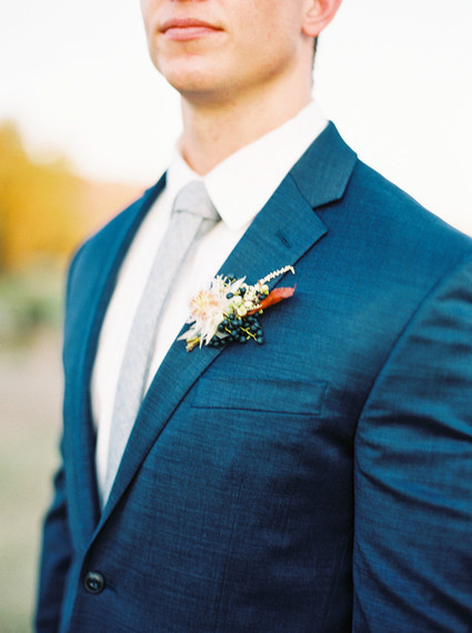 blue groom's suit