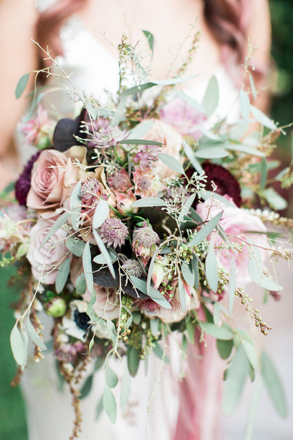 Jewel Tone garden wedding editorial at Eden Gardens