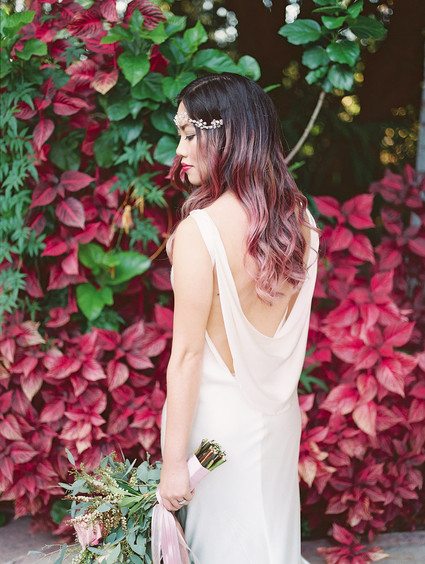 Jewel Tone garden wedding editorial at Eden Gardens