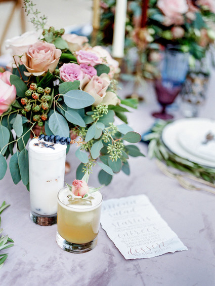 Jewel Tone garden wedding editorial at Eden Gardens