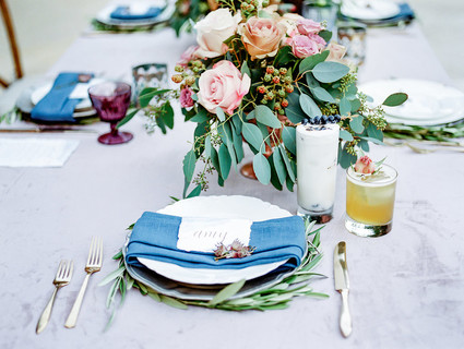 Jewel Tone garden wedding editorial at Eden Gardens