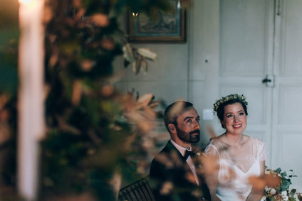 Intimate winter wedding at Chateau de Montplaisant in France