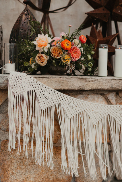 Sunset desert wedding at The Ruin Venue in Joshua Tree