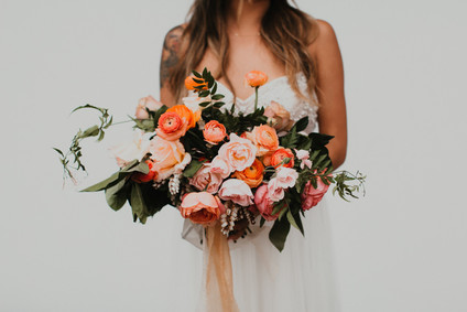 Sunset colored bouquets