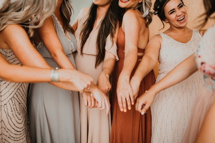 Sunset desert wedding at The Ruin Venue in Joshua Tree