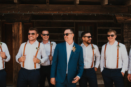 Sunset desert wedding at The Ruin Venue in Joshua Tree