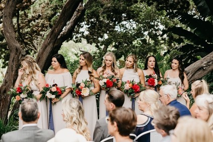 Modern tropical wedding at the San Diego Botanic Garden