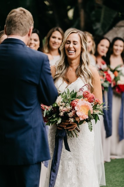 Modern tropical wedding at the San Diego Botanic Garden