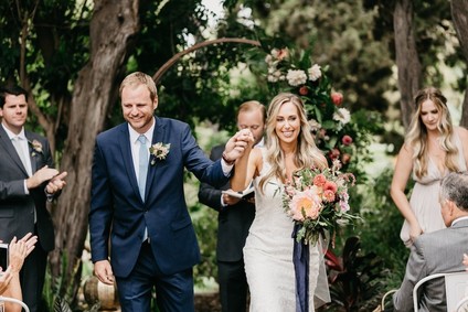 Modern tropical wedding at the San Diego Botanic Garden