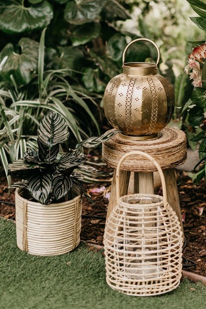 Modern tropical wedding at the San Diego Botanic Garden