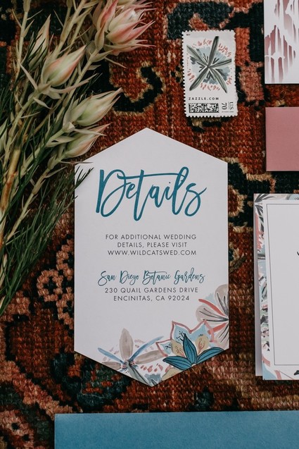 Modern tropical wedding at the San Diego Botanic Garden