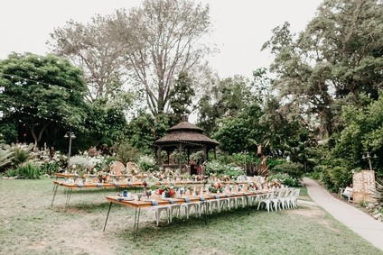 Modern tropical wedding at the San Diego Botanic Garden
