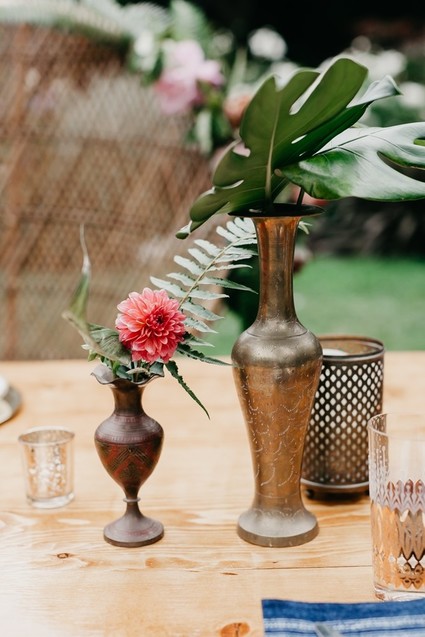 Modern tropical wedding at the San Diego Botanic Garden