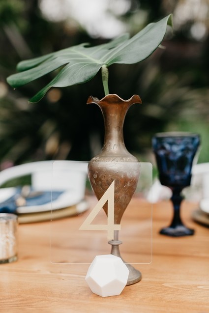 Modern tropical wedding at the San Diego Botanic Garden