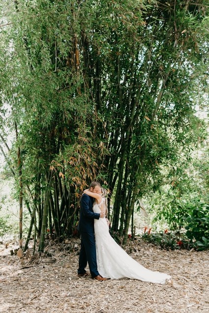 Modern tropical wedding at the San Diego Botanic Garden
