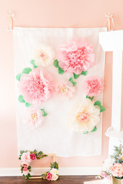 Pink floral first birthday party ideas on 100 Layer Cakelet