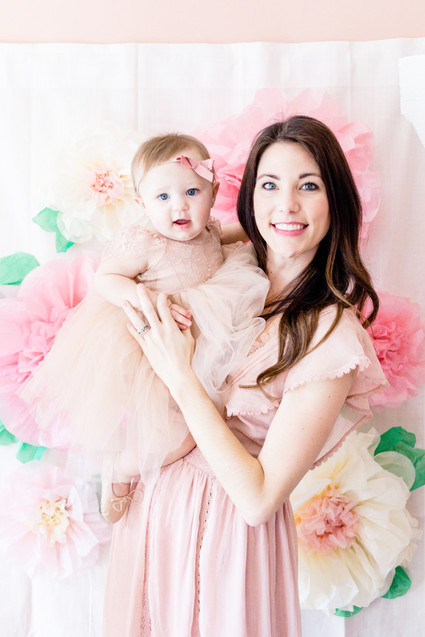 Pink floral first birthday party ideas on 100 Layer Cakelet