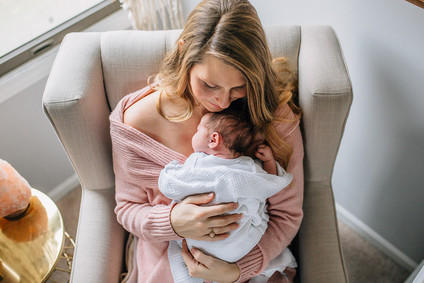 Vintage modern girl's nursery and newborn photos