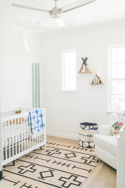 minimal white boy's nursery ideas