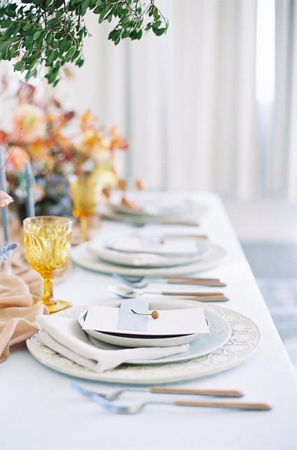 Modern minimal fall wedding inspiration in a loft