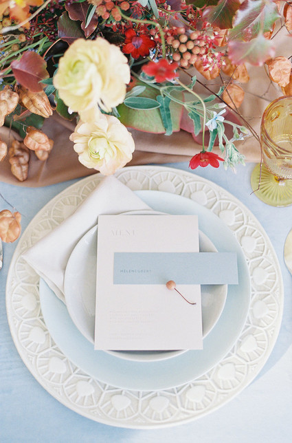 Modern minimal fall wedding inspiration in a loft