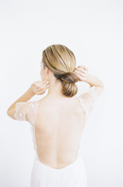 Modern minimal fall wedding inspiration in a loft