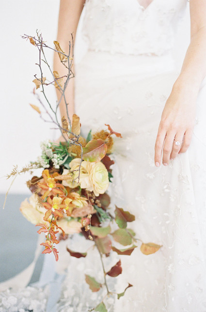 Modern minimal fall wedding inspiration in a loft