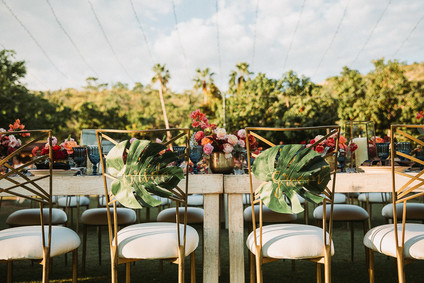 Stylish tropical wedding at Flora Farms in Cabo Inspiration