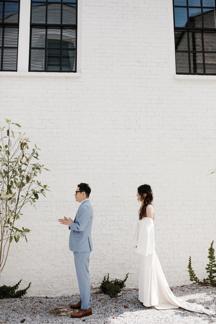 Moody modern wedding at Cherry Hollow Farms in Atlanta