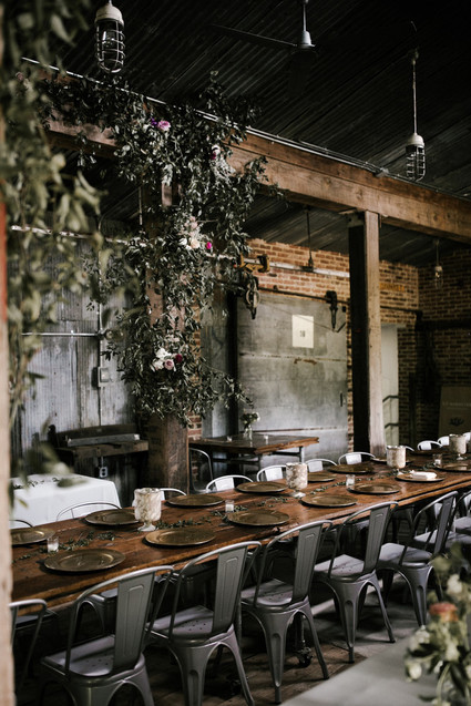 Moody modern wedding at Cherry Hollow Farms in Atlanta