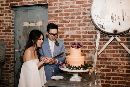 Moody modern wedding at Cherry Hollow Farms in Atlanta