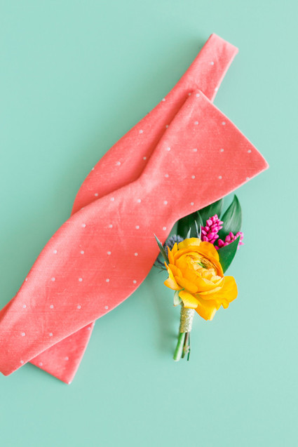 coral bow tie
