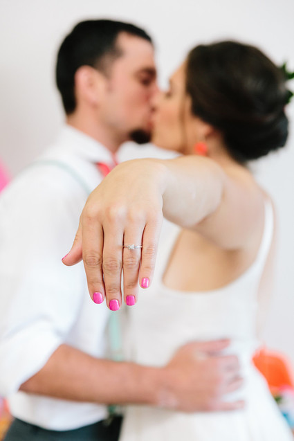 Bright whimsical wedding invites