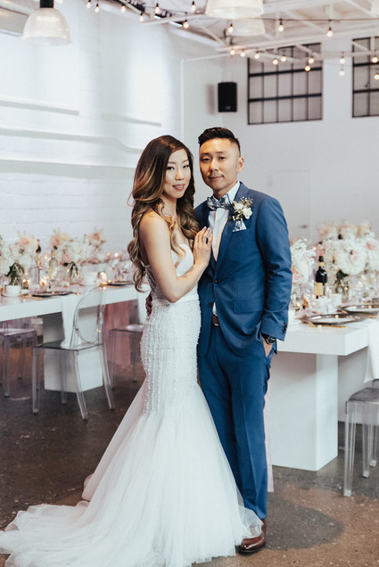 Modern graphic warehouse wedding in Toronto