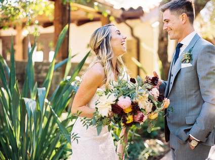 Modern feminine Santa Cruz wedding with boho details