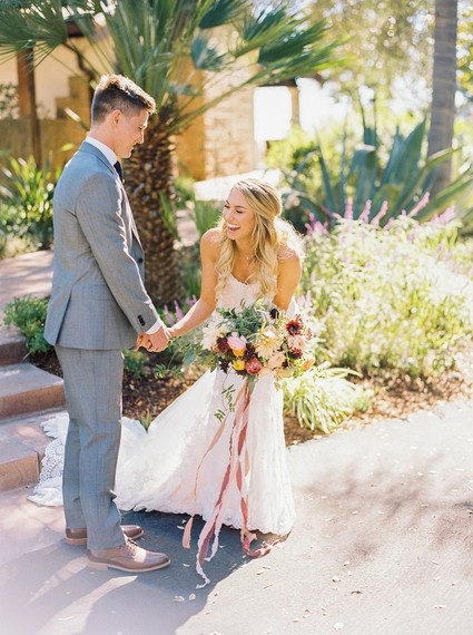 Modern feminine Santa Cruz wedding with boho details