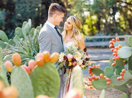 Modern feminine Santa Cruz wedding with boho details