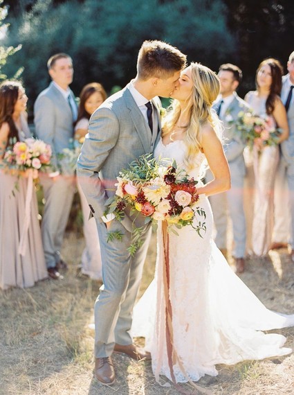 Modern feminine Santa Cruz wedding with boho details