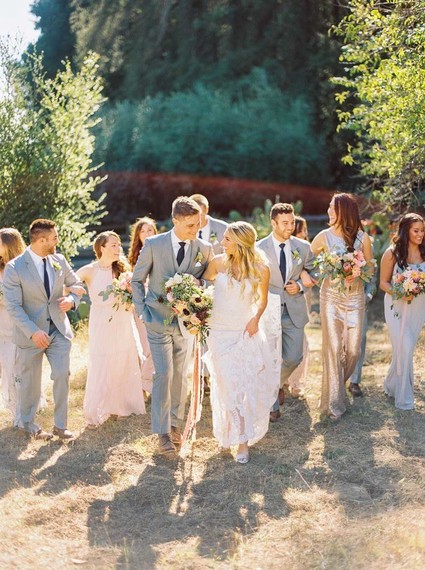 Modern feminine Santa Cruz wedding with boho details