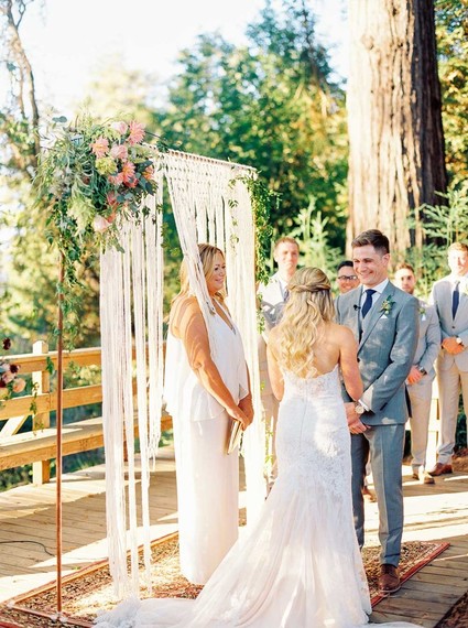 Modern feminine Santa Cruz wedding with boho details