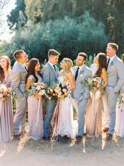 Modern feminine Santa Cruz wedding with boho details