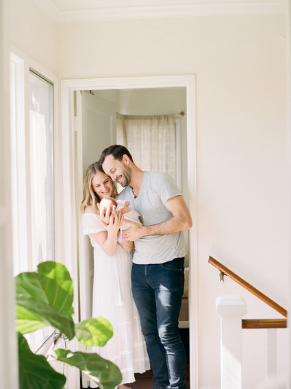 Dreamy white girl's nursery and newborn photos in Los Angeles