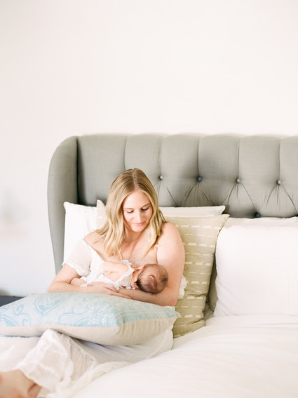 Dreamy white girl's nursery and newborn photos in Los Angeles