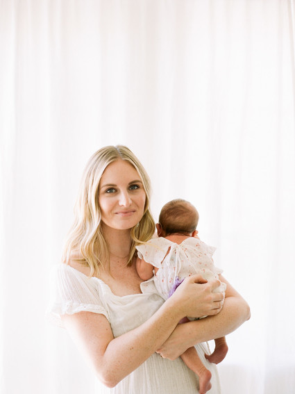 Dreamy white girl's nursery and newborn photos in Los Angeles