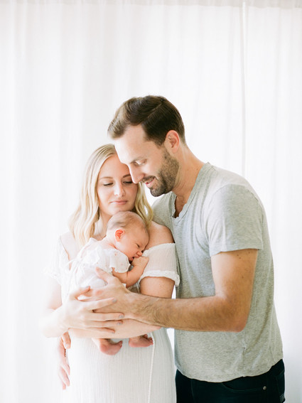 Dreamy white girl's nursery and newborn photos in Los Angeles