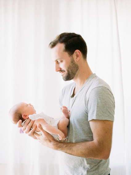 Dreamy white girl's nursery and newborn photos in Los Angeles